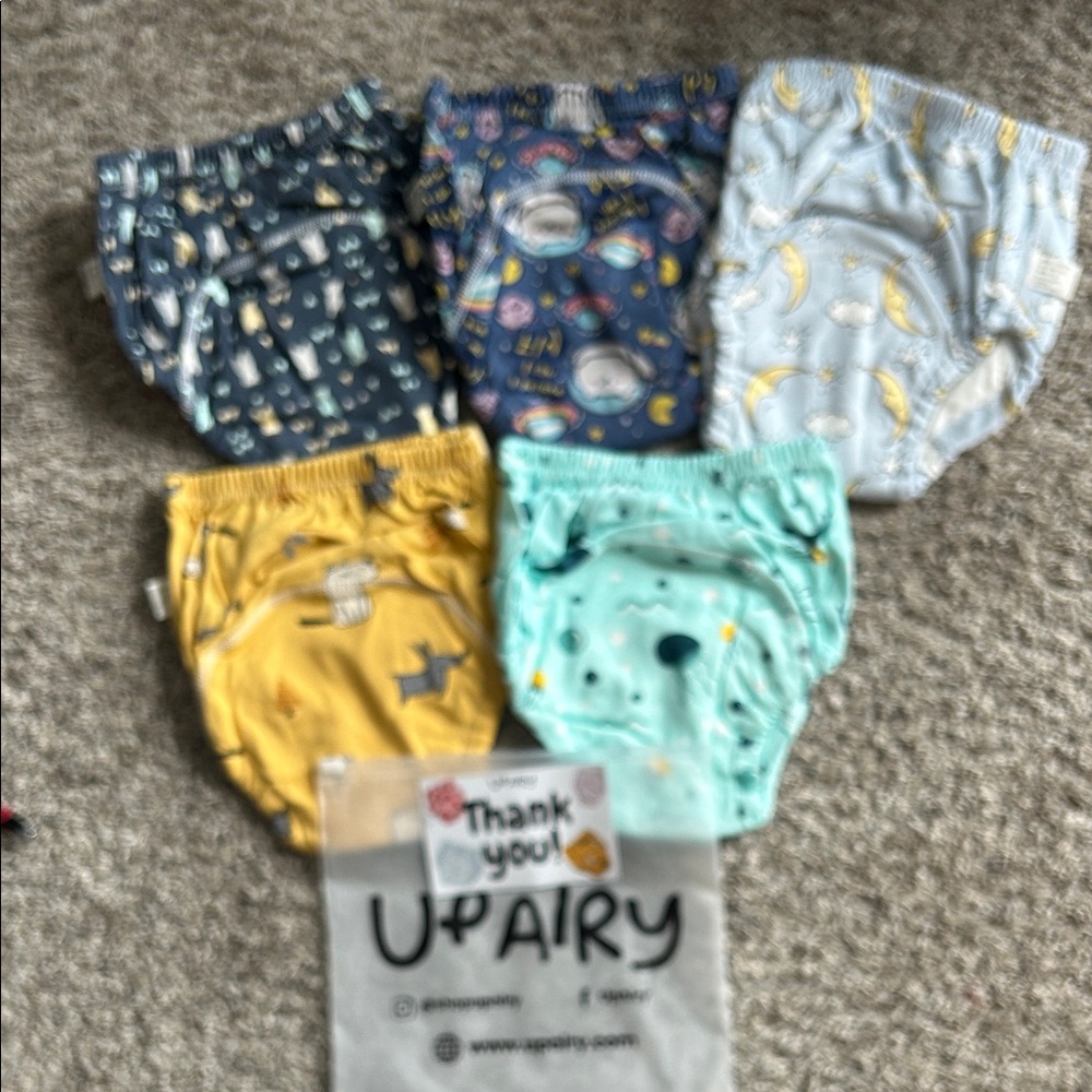 New UPAIRY Reusable Training Pants - Multi Color Set of 5 Size Large (37-55lbs)